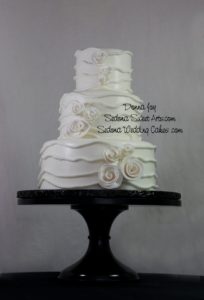 Chic Modern Fondant Elopement Cake