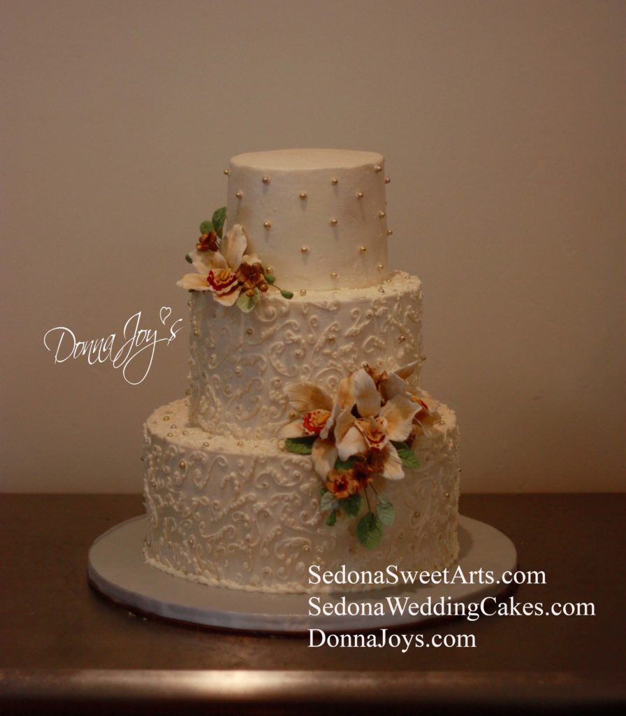 Custom Buttercream Wedding Cakes by Pastry chef Donna Joy