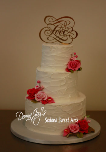 buttercream tuscan waves Wedding cake