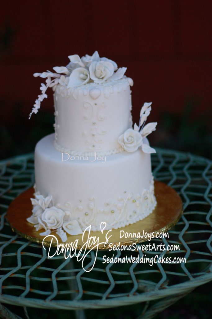 Vera Wang inspired Fondant Elopement Cake