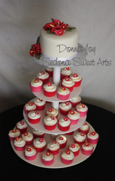 Sedona Wedding cupcake tower Sedona Sweet Arts