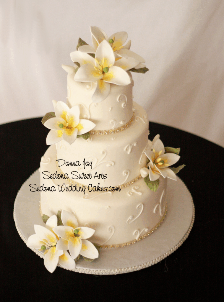 White pastillage sugar lilies