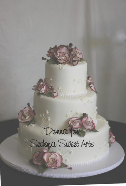 Pastillage Sugar Roses by Donna Joy, Sedona Wedding Cakes