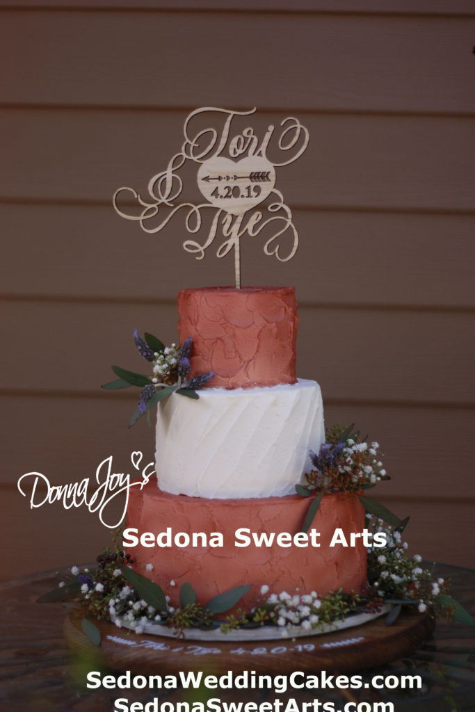 rose gold Sedona Wedding Cake Sedona Sweet Arts