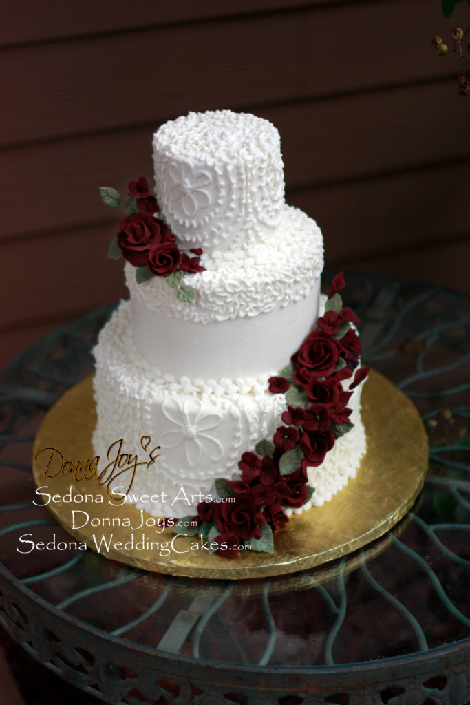 sugar flowers hand sculpted by Donna Joy Sedona Sweet Arts Sedona Wedding Cakes