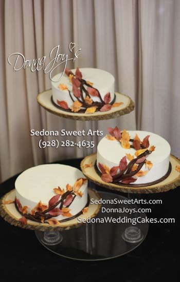 cheesecake Wedding Cakes Fall leaves Sedona Sweet Arts