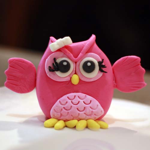 Fondant Owl cake art