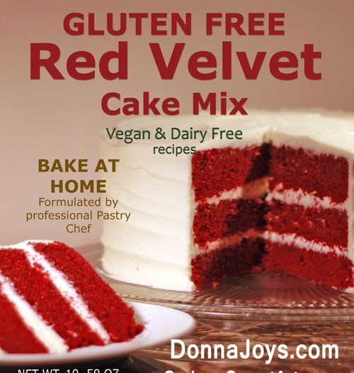 Red Velvet cake frosted with Donna Joy's Cream Cheese Frosting