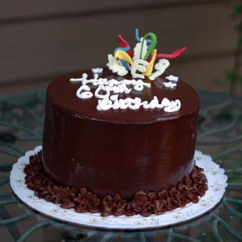 Fresh Baked Ganache Birthday Cake