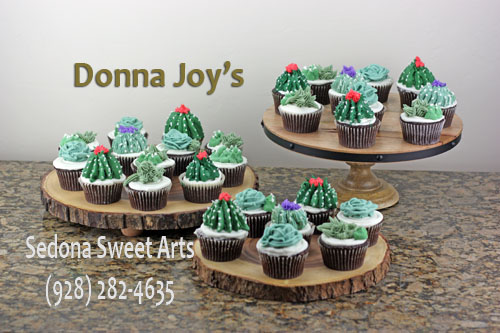 Cactus Succulent Cupcakes Donna Joy Sedona sweet Arts