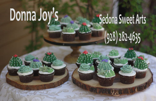 Succulents cactus cupcakes donna joy sedona sweet arts