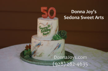 buttercream semi smear tiered birthday cake Sedona Sweet Arts