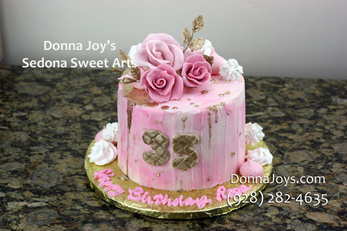 pink designer cake