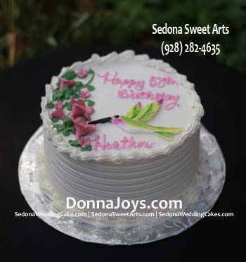 Hummingbird birthday cake