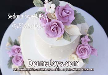 Sugar Roses Sedona Sweet Arts Wedding Cake Donna Joy's