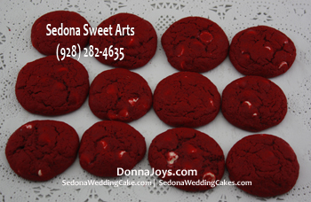 Red Velvet cookies Donna Joys Sedona Sweet Arts