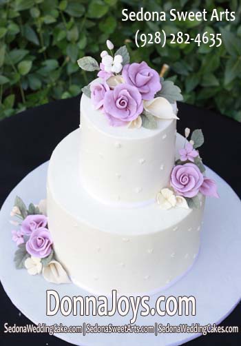 swiss dots buttercream Sugar Flowers Sedona Wedding cake