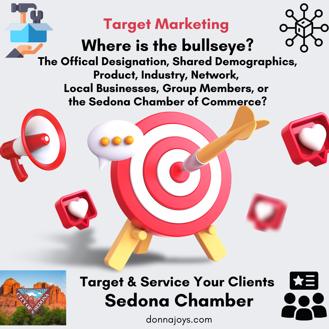 Marketing tourism Target Market chamber members only. Sedona Chamber marketing Sedona Member's only