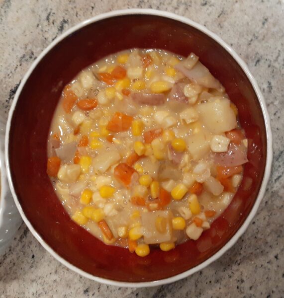 Hearty Chunky Corn Chowder Vegan