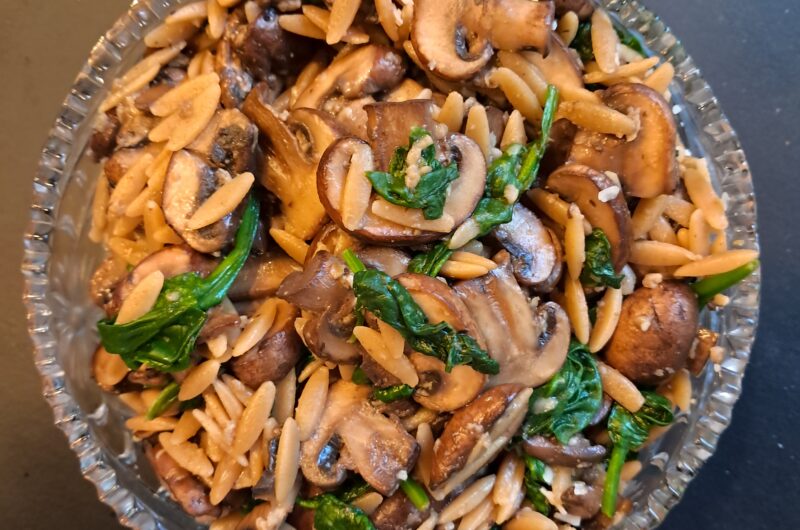 Spinach Mushroom Orzo