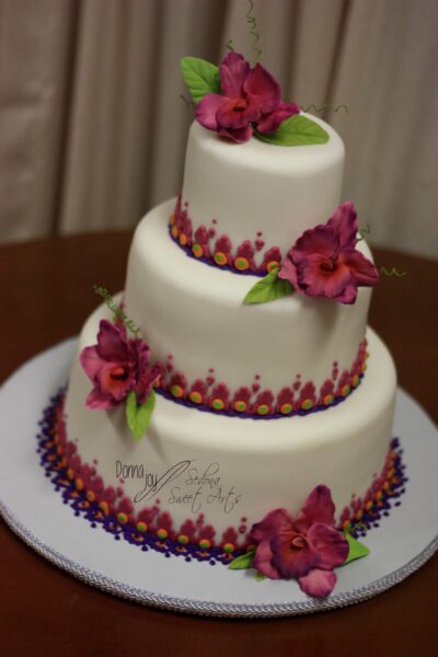 Fondant Wedding Cake Sugar Orchids