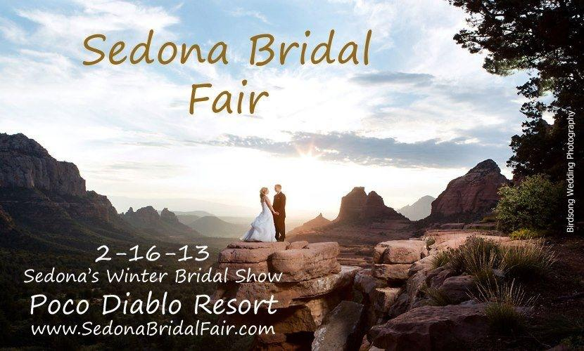 Sedona Bridal Fair at Poco Diablo Resort February 17, 2013 Poco Bride and Groom Rachel and Jim with our official Sedona Bridal Fair welcoming team.