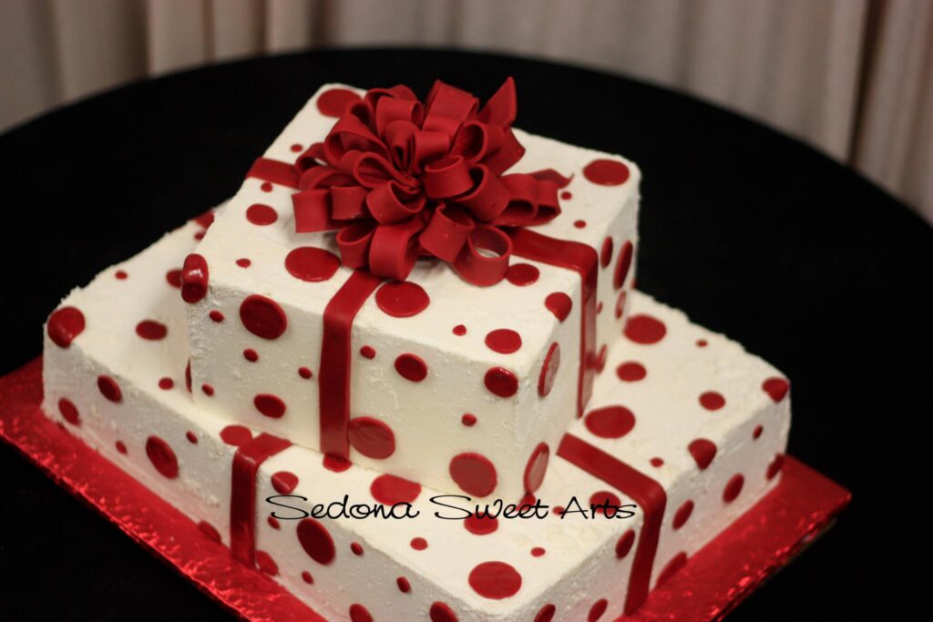 Sugar Bow Present Cake Merry Christmas