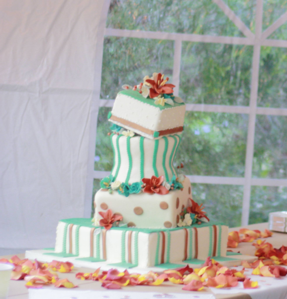 Creative Topsy Turvy Wedding Cake Fun cake ~ Custom created topsy wedding cake