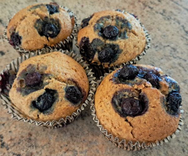 Oat Bran Blueberry Muffins